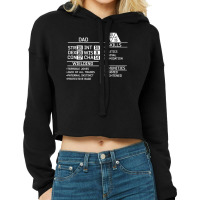 Dad Stats Dungeons Gamer D20 Tabletop Dragons Nerdy Cropped Hoodie | Artistshot