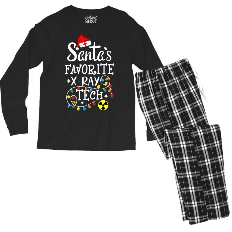 Santa's Favorite Xray Technician Radiologic Technologist Men's Long Sleeve Pajama Set by cm-arts | Artistshot