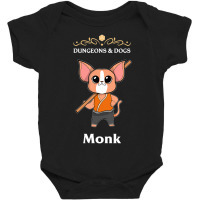 Dog Monk Rpg D20 Dice Tabletop Roleplaying Fantasy Gamers Baby Bodysuit | Artistshot