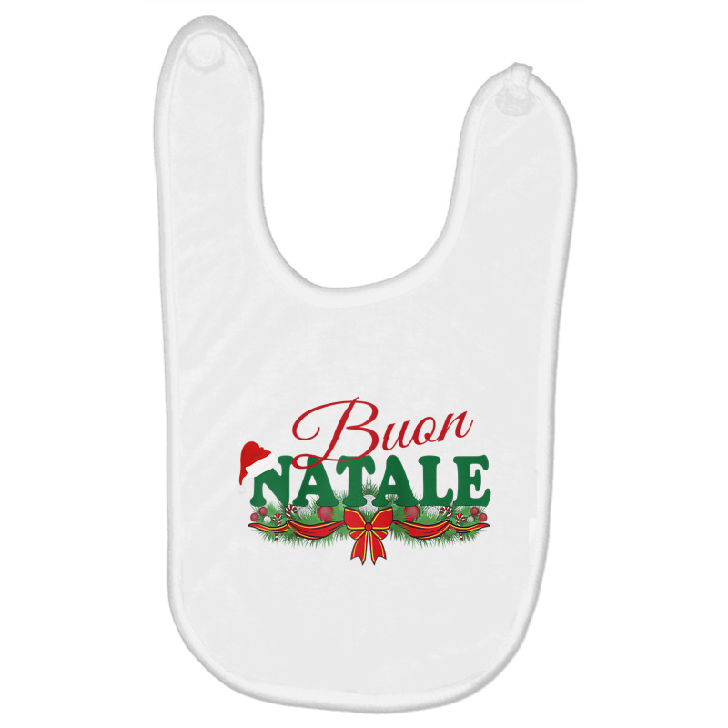 Italian Christmas Design Tanti Auguri Buon Natale Raglan Baseball Tee Baby Bibs by cm-arts | Artistshot