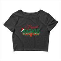 Italian Christmas Design Tanti Auguri Buon Natale Raglan Baseball Tee Crop Top | Artistshot