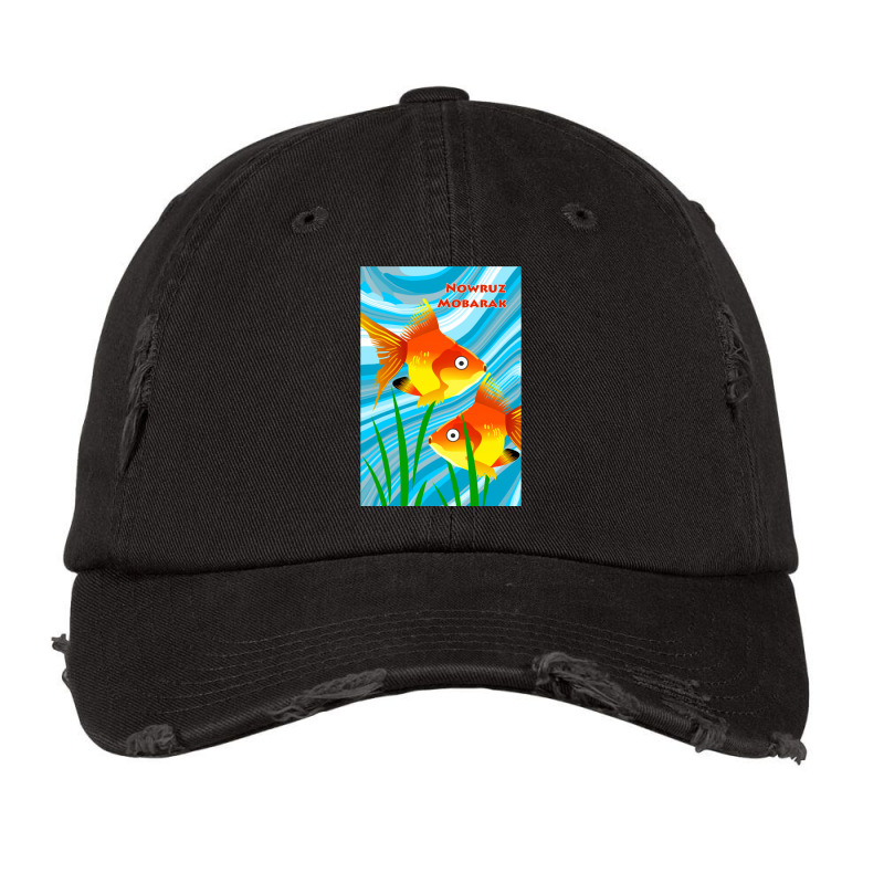 Nowruz Mobarak Persian New Year Goldfish Vintage Cap by cm-arts | Artistshot