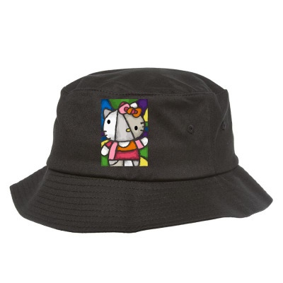 Hello Picasso Kitty Bucket Hat Designed By Mdk Art