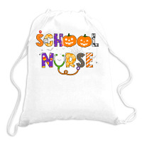 School Nurse Halloween Costume Registered Nurse Life Pumpkin Drawstring Bags | Artistshot