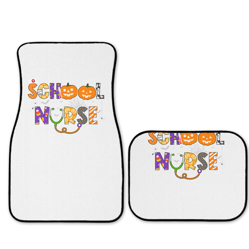 School Nurse Halloween Costume Registered Nurse Life Pumpkin Full Set Car Mats | Artistshot