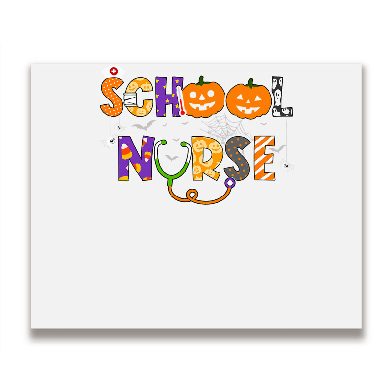 School Nurse Halloween Costume Registered Nurse Life Pumpkin Metal Print Horizontal | Artistshot