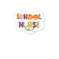 School Nurse Halloween Costume Registered Nurse Life Pumpkin Sticker | Artistshot