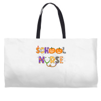 School Nurse Halloween Costume Registered Nurse Life Pumpkin Weekender Totes | Artistshot