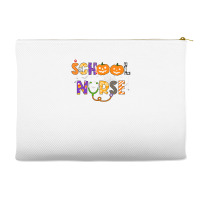 School Nurse Halloween Costume Registered Nurse Life Pumpkin Accessory Pouches | Artistshot