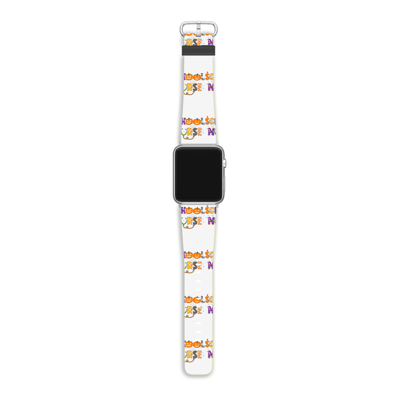 School Nurse Halloween Costume Registered Nurse Life Pumpkin Apple Watch Band | Artistshot