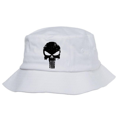 The Punisher Skull Black Bucket Hat Designed By Constan002