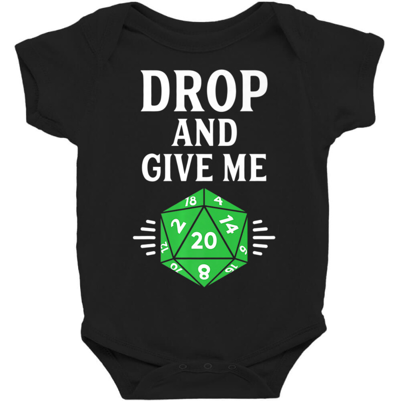 Dragons Game Master And D20 Twenty Sided Die Dice Dungeons Baby Bodysuit | Artistshot