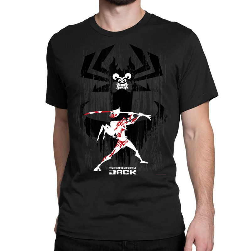 Cn Samurai Jack Aku Distressed Silhouettes Classic T-shirt by ngodieutrinh | Artistshot