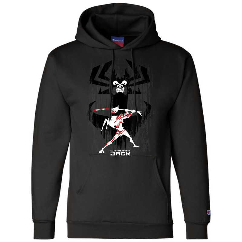 Cn Samurai Jack Aku Distressed Silhouettes Champion Hoodie by ngodieutrinh | Artistshot