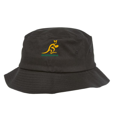 Wallabies Gold Logo Bucket Hat Designed By Mdk Art