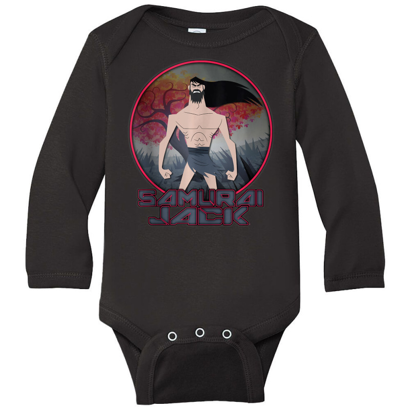 Cn Samurai Jack Circle Portrait Long Sleeve Baby Bodysuit by ngodieutrinh | Artistshot