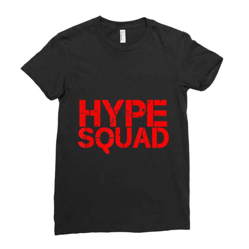 Hype Squad Red Distressed Big Game Ladies Fitted T-Shirt by cm-arts | Artistshot