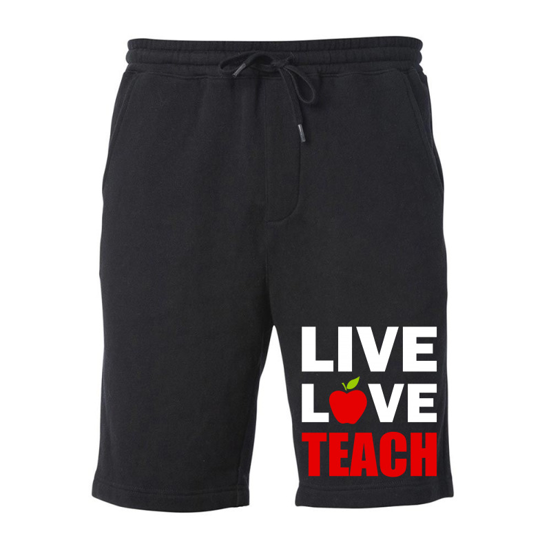 Live Love Teach Fleece Short | Artistshot