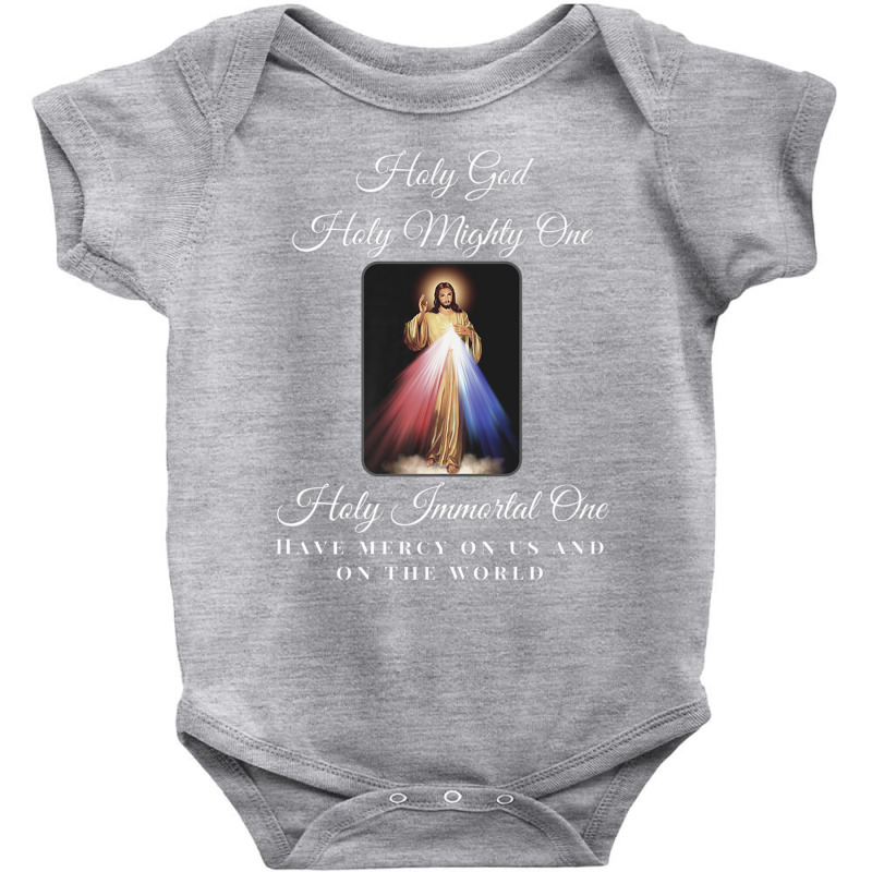 Divine Mercy Holy God Holy Mighty One Prayer Catholic Premium T Shirt Baby Bodysuit by cm-arts | Artistshot