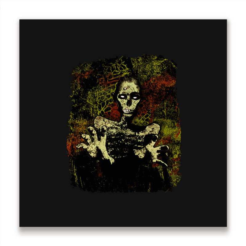 Zombie Chic, Zombie Chic Vintage, Zombie Chic Art, Zombie Chic Paintin Metal Print Square | Artistshot