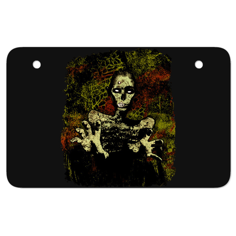 Zombie Chic, Zombie Chic Vintage, Zombie Chic Art, Zombie Chic Paintin Atv License Plate | Artistshot