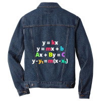 Math Teacher Linear Equations Men Denim Jacket | Artistshot