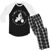 I Love The Smell Of Two Strokes In The Morning Men's 3/4 Sleeve Pajama Set | Artistshot