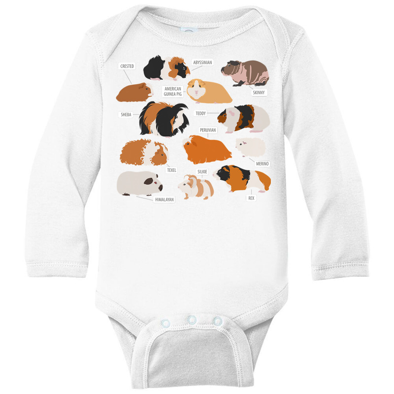 Guinea Pig Breeds   Costume Clothing Accessories Long Sleeve Baby Bodysuit | Artistshot