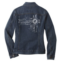 Cpu Heart Chipset Board Electrical Electronic Engineer Long Sleeve T S Ladies Denim Jacket | Artistshot