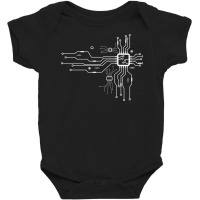 Cpu Heart Chipset Board Electrical Electronic Engineer Long Sleeve T S Baby Bodysuit | Artistshot