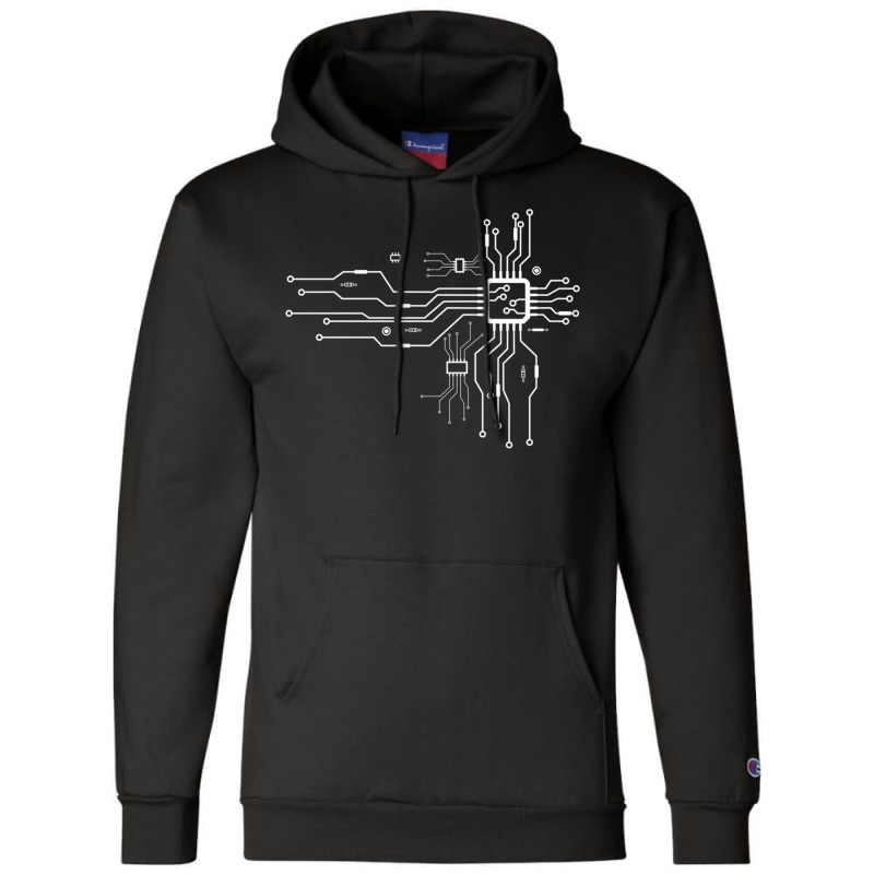 Cpu Heart Chipset Board Electrical Electronic Engineer Long Sleeve T S Champion Hoodie by cm-arts | Artistshot