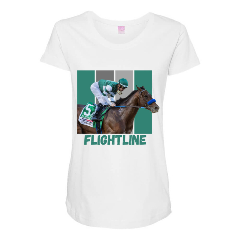 Flightline Horse Racing Thoroughbred Del Mar Santa Anita Pullover Hood Maternity Scoop Neck T-shirt by cm-arts | Artistshot