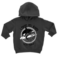 Long Island New York Shark Graphic Raglan Baseball Tee Toddler Hoodie | Artistshot