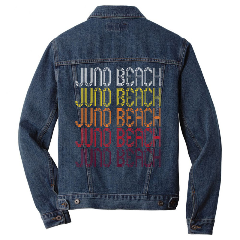 Juno Beach, Fl Vintage Style Florida Men Denim Jacket | Artistshot