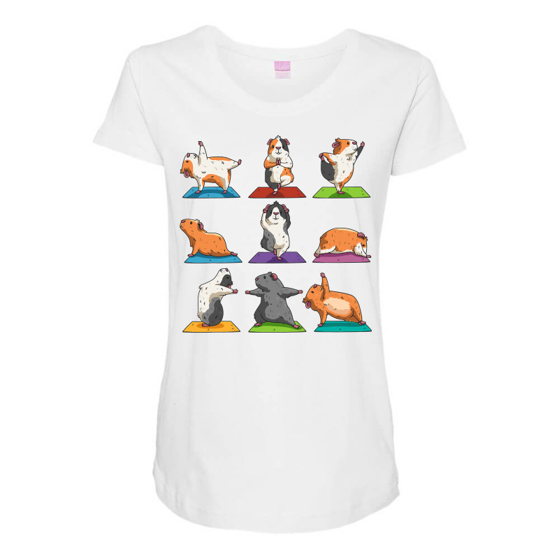 Guinea Pig Yoga Position Workout Gift Maternity Scoop Neck T-shirt by badieu97 | Artistshot