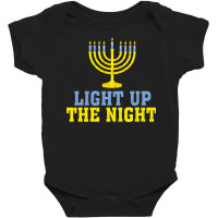 Light Up The Night Chirstmas Jewis Hanukkah Gifts Men Women Baby Bodysuit | Artistshot