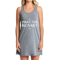 Womens Catholic Rosary Holy Mary Marian Pray The Rosary V Neck T Shirt Tank Dress | Artistshot