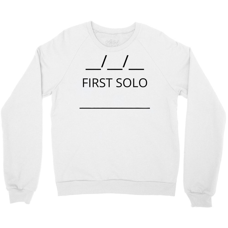 First Solo Shirt Tail Flight School Instructor Private Pilot Premium T Crewneck Sweatshirt by cm-arts | Artistshot