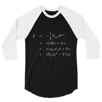 Standard Model Lagrangian Of Particle Physics Higgs Boson T Shirt 3/4 Sleeve Shirt | Artistshot