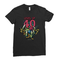 Dungeons & Dragons Birthday Level Up Forty Ladies Fitted T-shirt | Artistshot