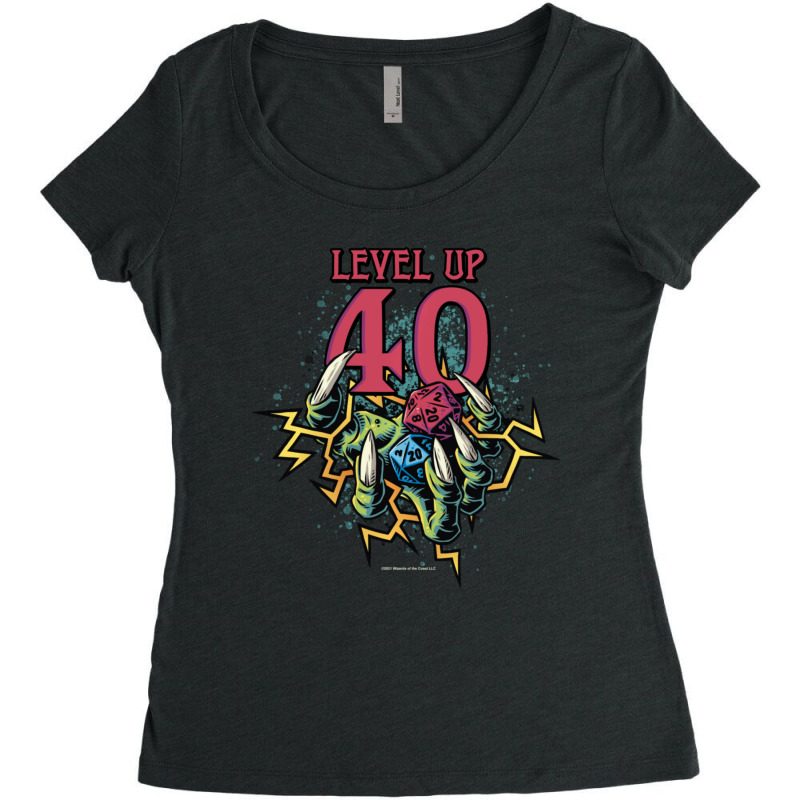 Dungeons & Dragons Birthday Level Up Forty Women's Triblend Scoop T-shirt by hotoancuong | Artistshot