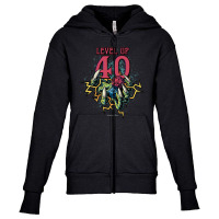 Dungeons & Dragons Birthday Level Up Forty Youth Zipper Hoodie | Artistshot