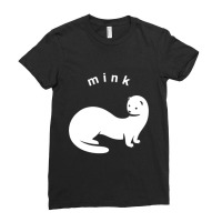 Mink, Stylized, Minimalist Art For Weasel Family Lovers Ladies Fitted T-shirt | Artistshot