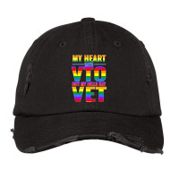 My Heart Says Vto But My Bills Say Vet Lgbtq Swagazon Pride Vintage Cap | Artistshot