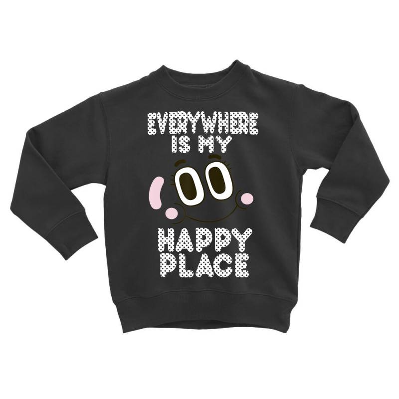 Cn The Amazing World Of Gumball Darwin Happy Place Big Face Toddler Sweatshirt by ngodieutrinh | Artistshot