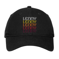 Lenny Retro Wordmark Pattern Vintage Style Adjustable Cap | Artistshot