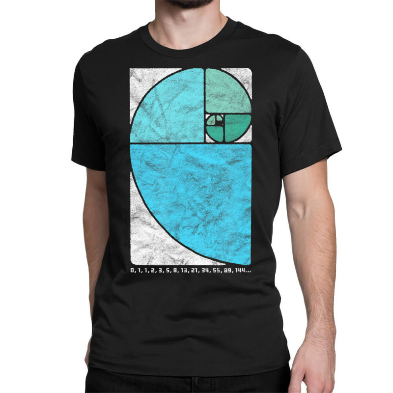 Vintage Fibonacci Sequence Golden Ratio Spiral Numbers Classic T-shirt by cm-arts | Artistshot