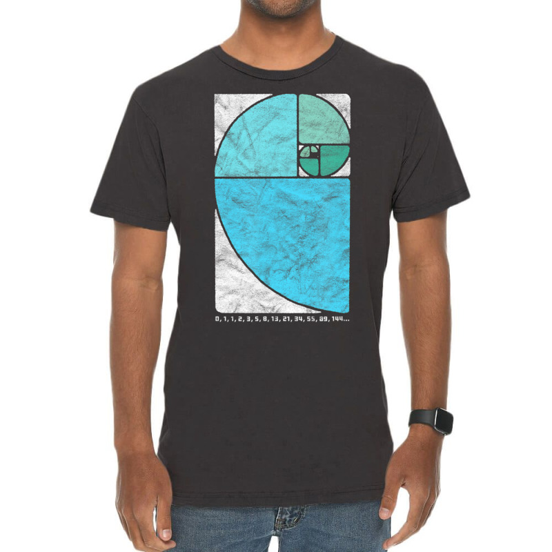 Vintage Fibonacci Sequence Golden Ratio Spiral Numbers Vintage T-Shirt by cm-arts | Artistshot