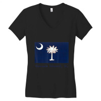 Kiawah Island, South Carolina Usa Flag Women's V-neck T-shirt | Artistshot