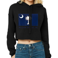 Kiawah Island, South Carolina Usa Flag Cropped Hoodie | Artistshot